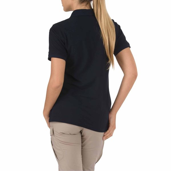 Womens Utility Short Slv Polo, M, Drk Nvy