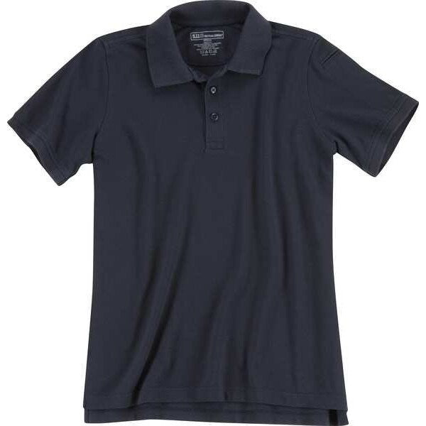 Womens Utility Short Slv Polo, L, Drk Nvy