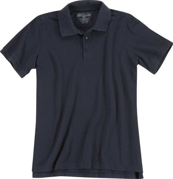 Womens Utility Short Slv Polo, M, Drk Nvy