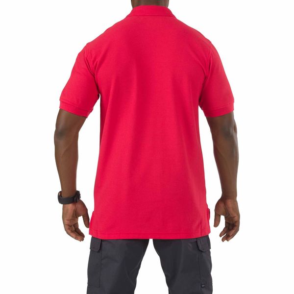 Short Sleeve Utility Polo, M, Range Red