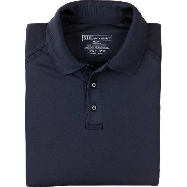 Performance Short Slv Polo, L, Dark Navy
