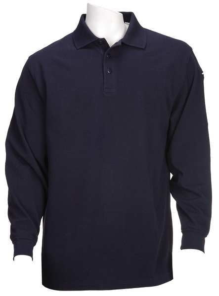 Performance Long Slv Polo, 4XL, Dark Navy