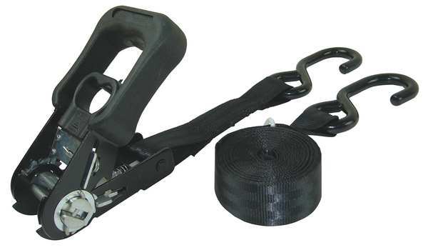 Cargo Strap, Ratchet, 12ft x 1-1/4In, PK2