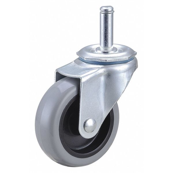 Swivel Stem Caster, Polyurthn, 3 in, 125 lb