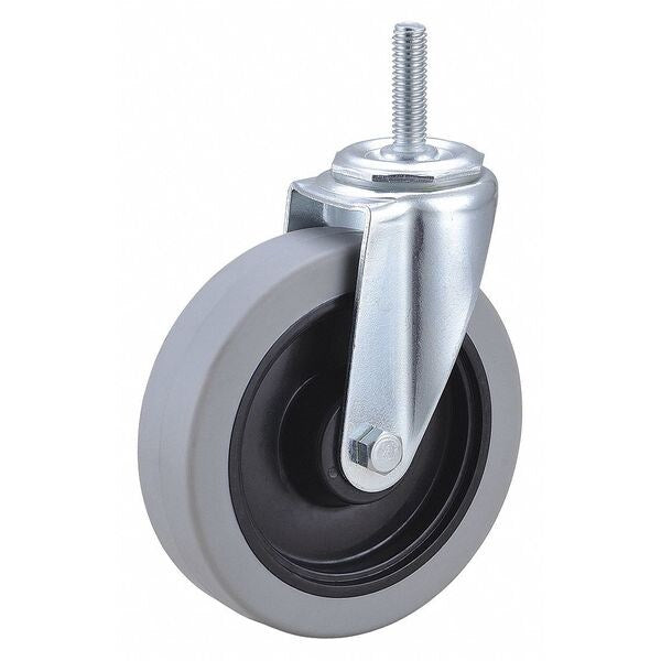 Swivel Stem Caster, Polyurthn, 5 in, 300 lb