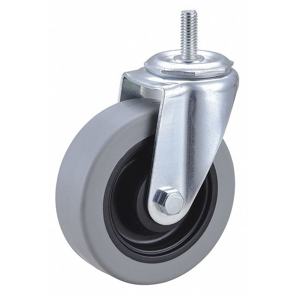 Swivel Stem Caster, Polyurthn, 4 in, 275 lb