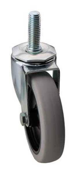 Swivel Stem Caster, Polyurthn, 4 in, 150 lb
