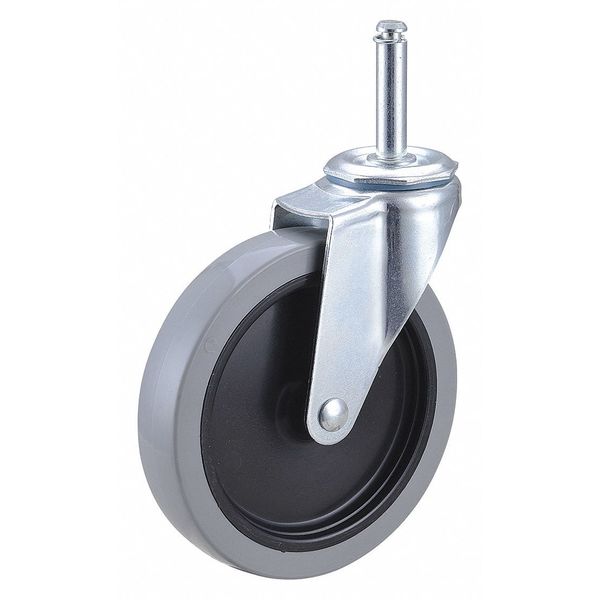 Swivel Stem Caster, Polyurthn, 5 in, 145 lb