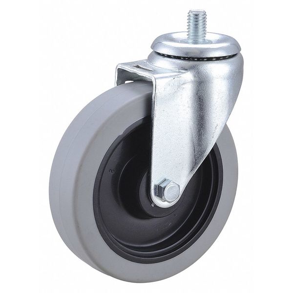 Swivel Stem Caster, Polyurthn, 5 in, 350 lb