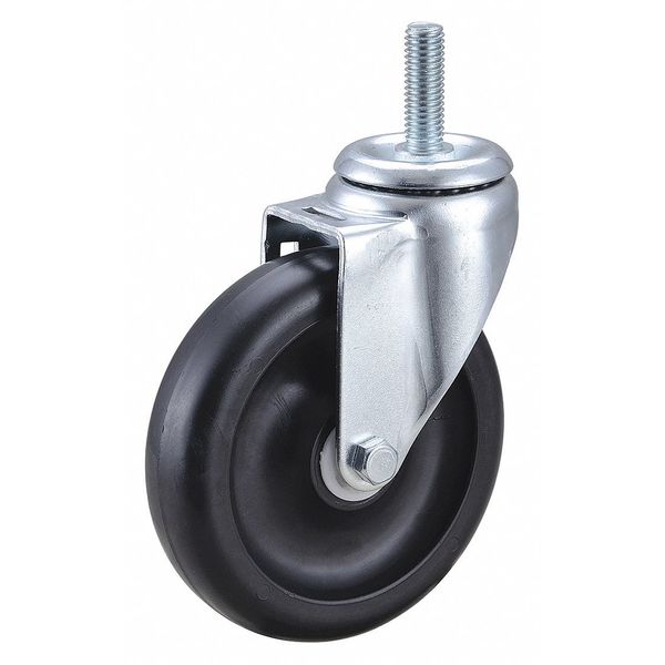 Swivel Stem Caster, Polyolfn, 5 in, 350 lb.