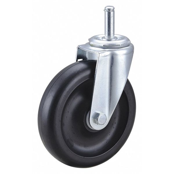 Swivel Stem Caster, Polyolfn, 5 in, 300 lb.