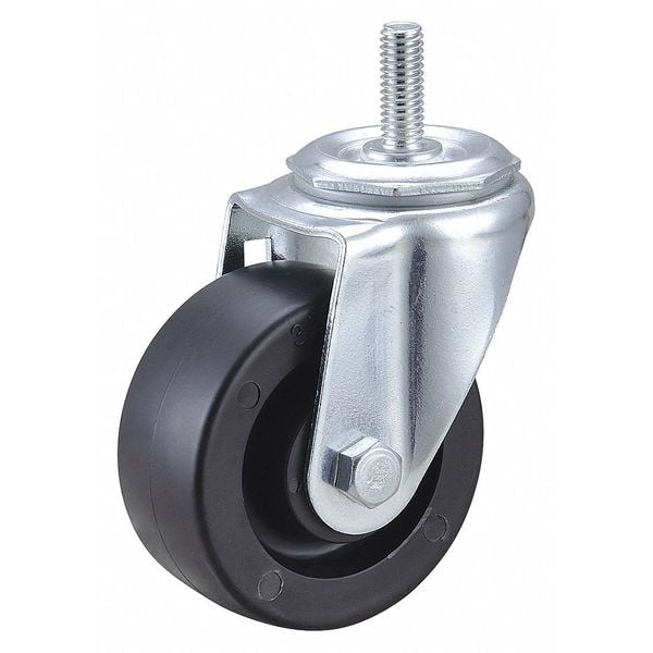 Swivel Stem Caster, Polyolfn, 3 in, 210 lb., Number of Wheels: 1
