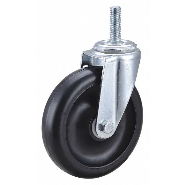 Swivel Stem Caster, Polyolfn, 5 in, 300 lb.