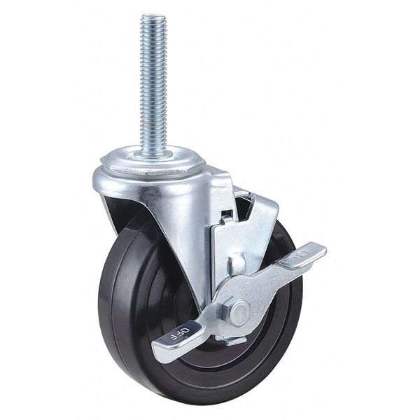 Swivel Stem Caster w/Brake, 4 in., 170 lb.