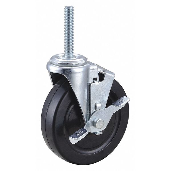 Swivel Stem Caster w/Brake, 5 in., 200 lb.