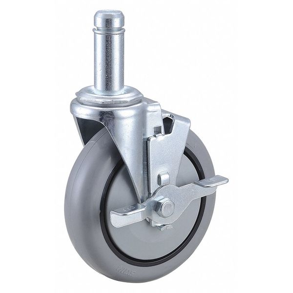 Swivel Stem Caster w/Brake, 5 in., 300 lb.