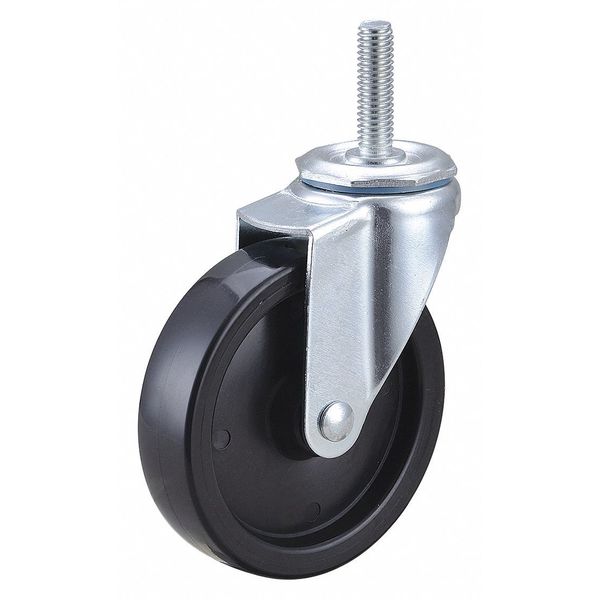 Swivel Stem Caster, Polyolfn, 4 in, 150 lb.