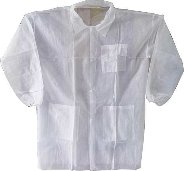 Disposable Lab Coat, 2XL, White, PK30