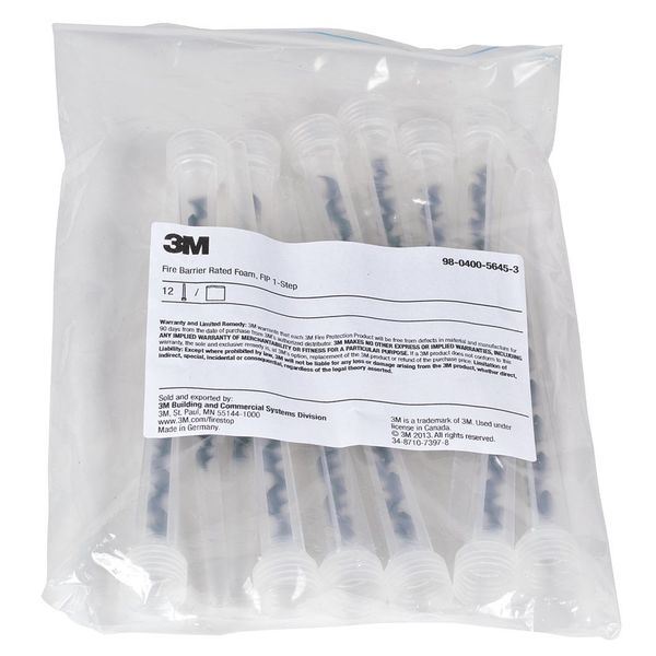 Nozzle, 8-1/2inLx7/8inD, Clear/Black, PK12