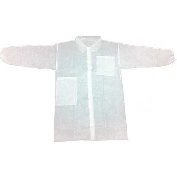 Disposable Lab Coat, 3XL, White, PK30