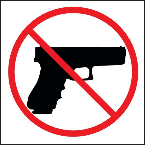 Kansas Concealed Carry Window Decal, 8 in Height, 8 in Width, Plastic, Rectangle, No Text