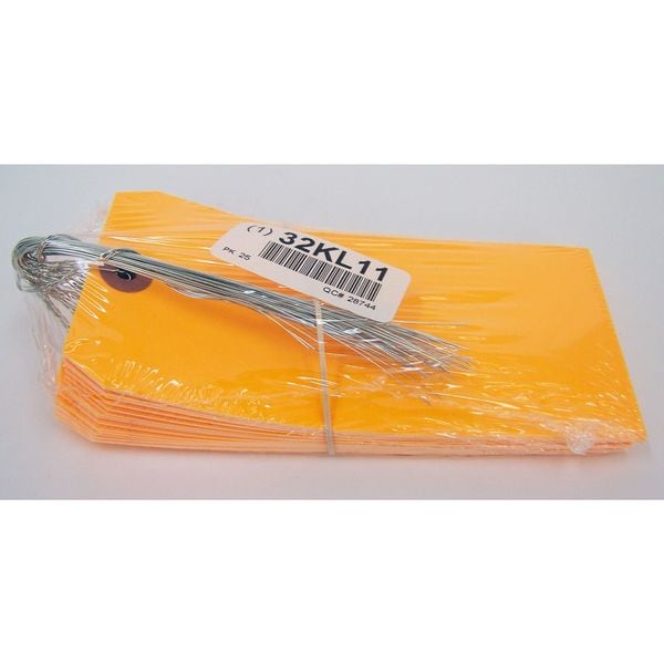 Blank Tag, 5-3/4 in. H, Orange, PK25