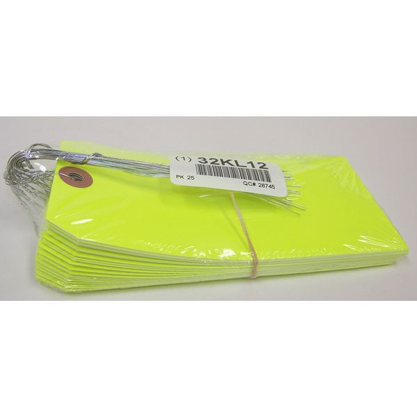 Blank Tag, 5-3/4 in. H, Yellow, PK25