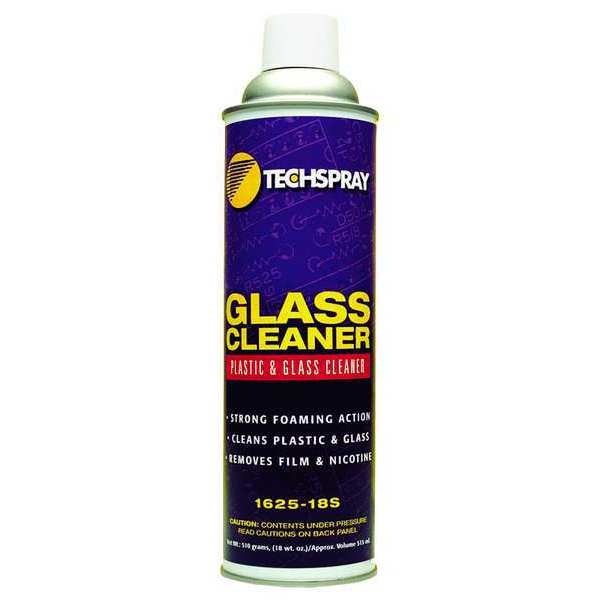Foam Glass and Surface Cleaner, 18 oz., White, Unscented, Aerosol Can