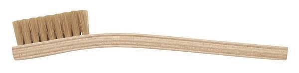 7/8 in W Utility Brush, Medium, 8 3/8 in L Handle, 2 1/8 in L Brush, Brown, Wood, 8 3/8 in L Overall