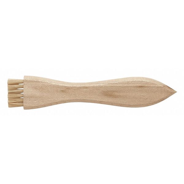 3/8 in W Utility Brush, Medium, 4 15/16 in L Handle, 7/8 in L Brush, Brown, Wood, 5 in L Overall