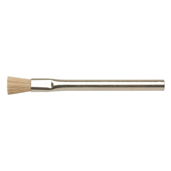 3/8 in W Utility Brush, Medium, 4 1/2 in L Handle, 7/16 in L Brush, Brown, Steel, 4 1/2 in L Overall