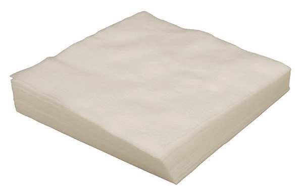 Cleanroom Wipes, White, Poly Wrapped, Hydroentangled Polyester, Delicate Surfaces, 100 Wipes