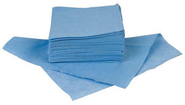 Cleaning Wipes, Blue, Canister, Polycellulose Non-Woven, All Surfaces, 300 Wipes, 9 in x 9 in