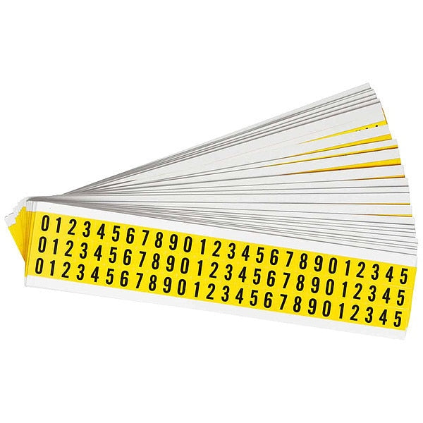Numbr Label, 0 Thru 9, 1/2inH, PK25