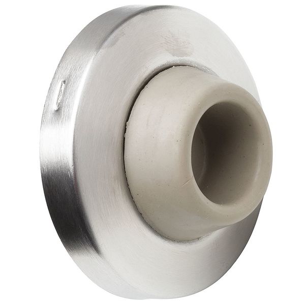 Door Stop, Stainless Steel, Silver, 2-1/2