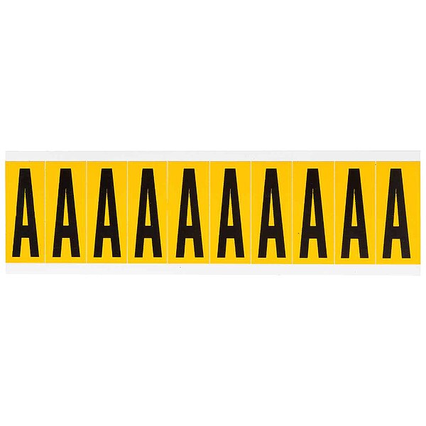 Letter Label, A, 2-1/4in.Hx7/8in.W, Vinyl