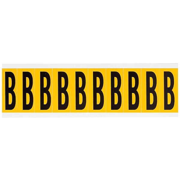 Letter Label, B, 2-1/4in.Hx7/8in.W, Vinyl