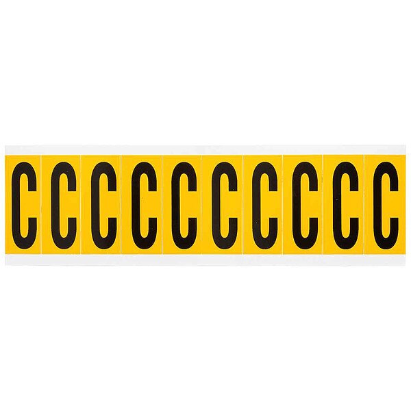 Letter Label, C, 2-1/4in.Hx7/8in.W