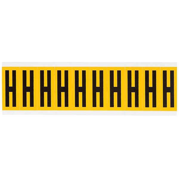 Letter Label, H, 2-1/4in.Hx7/8in.W
