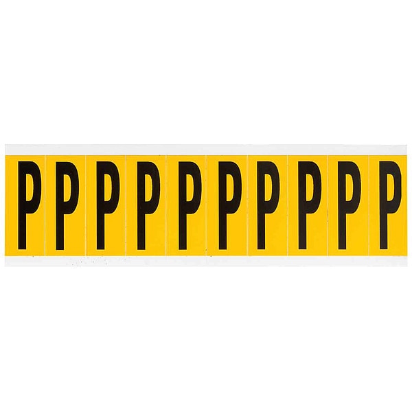 Letter Label, P, 2-1/4in.Hx7/8in.W