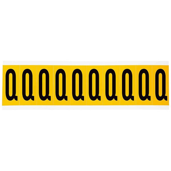 Letter Label, Q, 2-1/4in.Hx7/8in.W, Vinyl