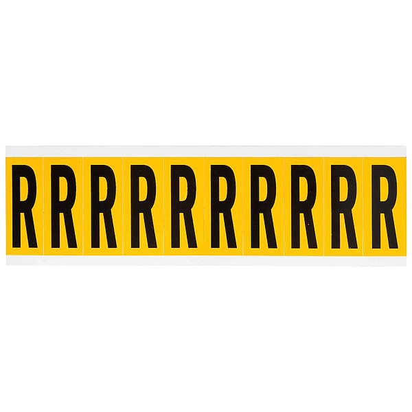 Letter Label, R, 2-1/4in.Hx7/8in.W, Vinyl