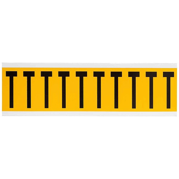 Letter Label, T, 2-1/4in.Hx7/8in.W, Vinyl