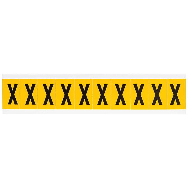 Letter Label, X, 1-1/2in.Hx7/8in.W