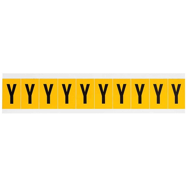 Letter Label, Y, 1-1/2in.Hx7/8in.W