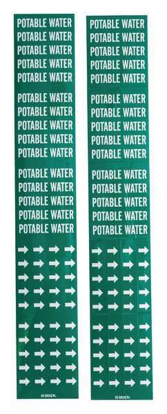 Pipe Marker, 2-1/4inHx2-3/4inW, Polyester