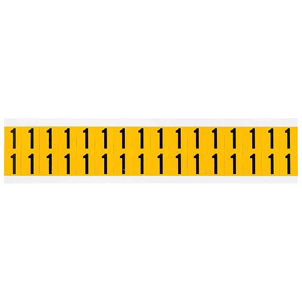 Number Label, 1, 3/4in.Hx9/16in.W, Vinyl