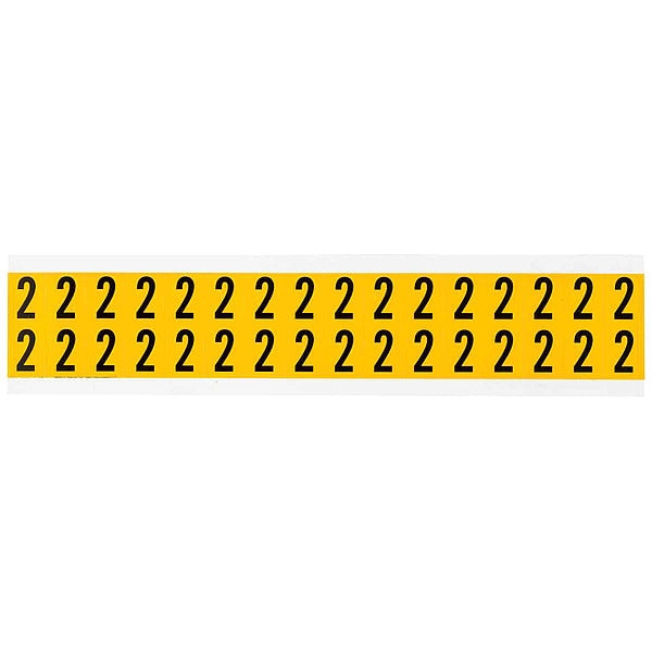 Number Label, 2, 3/4in.Hx9/16in.W, Vinyl