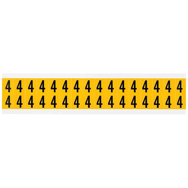 Number Label, 4, 3/4in.Hx9/16in.W, Vinyl
