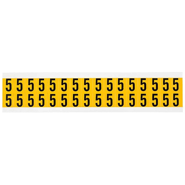 Number Label, 5, 3/4in.Hx9/16in.W, Vinyl
